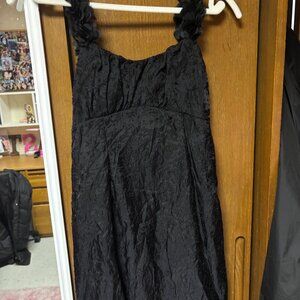 Black Floral Mini Dress